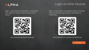 QR Code login Mobile device