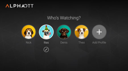 Profiles on Android TV Application